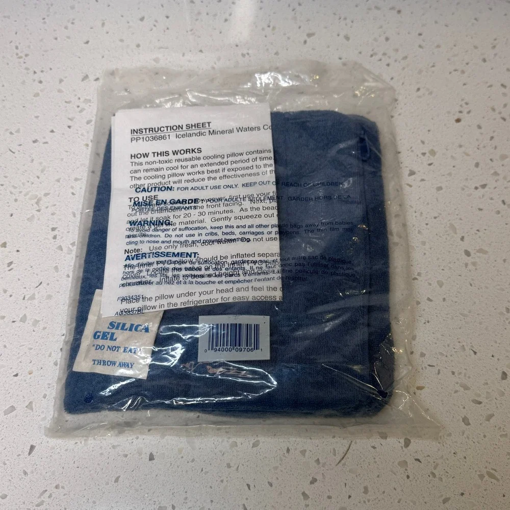 Planet Spa Icelandic Mineral Waters Cooling Pillow Blue Reusable NIP